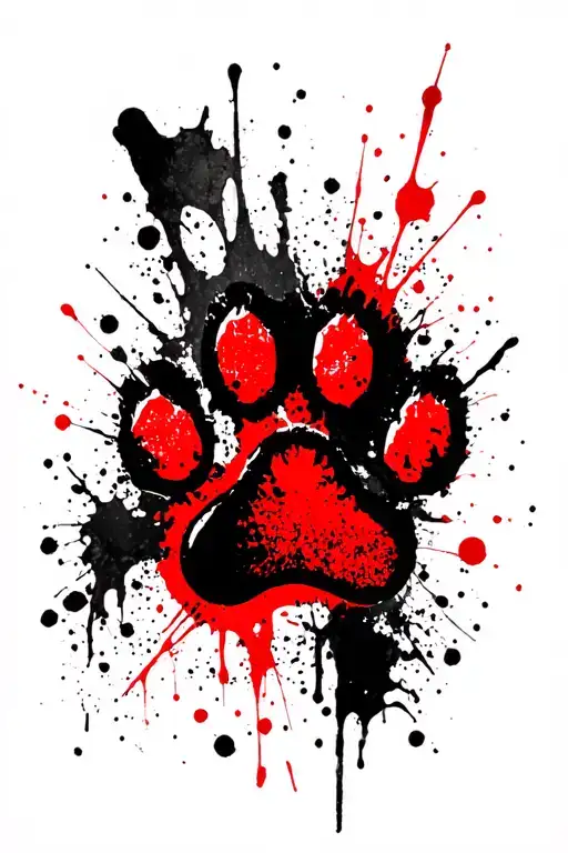 Memorial Dog Paw Print