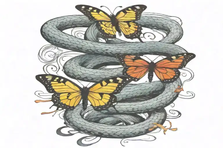 Butterfly And Snake Wrapping