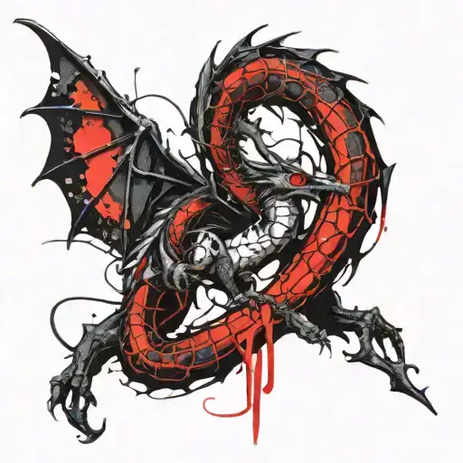Leviathan Cross Coiled Dragon