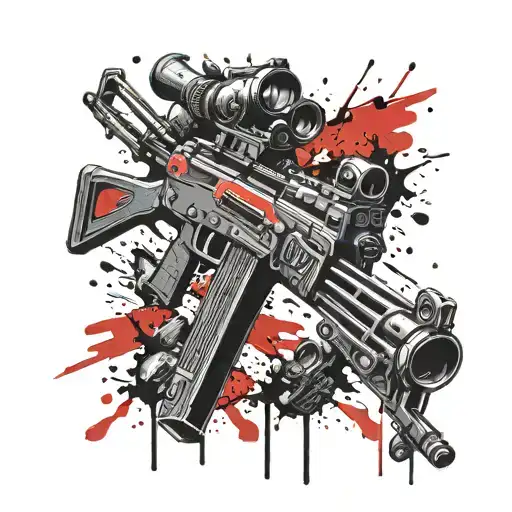 Ak47 With Car Bombs And Explosion Scenes