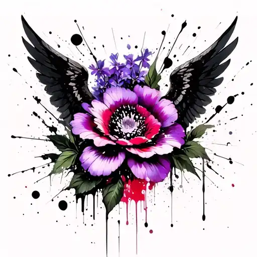 Angel And Lilac Flower