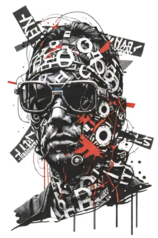 Face With Balaclava Money And Letters