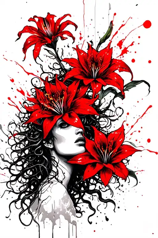 Medusa And Red Spider Lilies