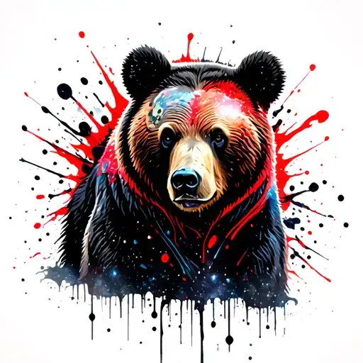 Bear Surrounded By Galaxy