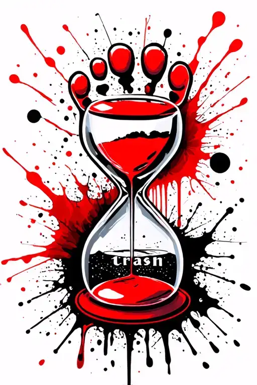 Hour Glass Baby Foot Print With Name