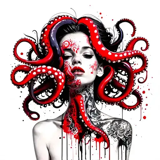 Female With Octopus Hair
