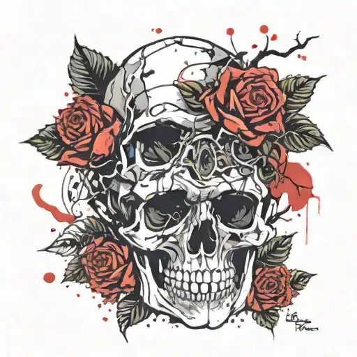 Skull Roses Money