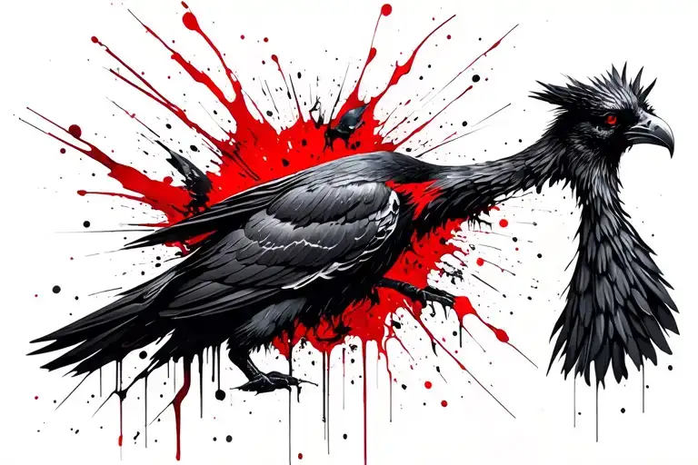 Hugin Munin Upper Back Symetrical Norse