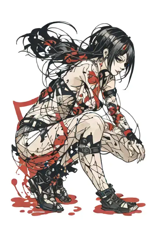 Nude Gothic Anime Girl