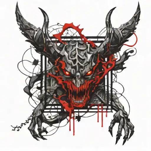 Demon Breaking Through Closed Cage