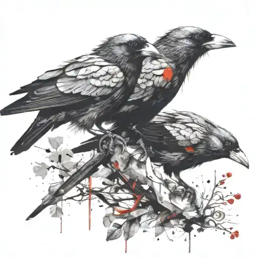 3 Jackdaw Bird Sitting Together Representing Different Aspects