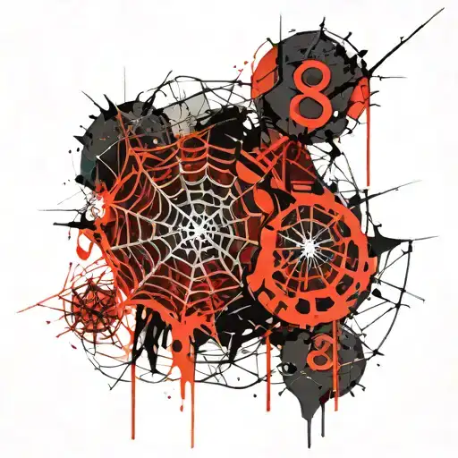 A Spider Web That Has These Numbers 81194 In It