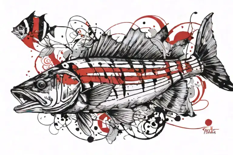 Striped Bass Feeding