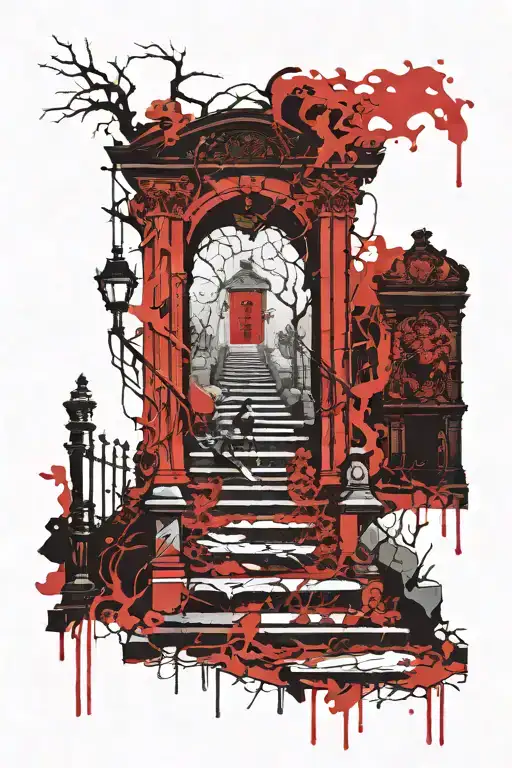 Graveyard Walk Thru Staircase From Hell To Heaven Gates