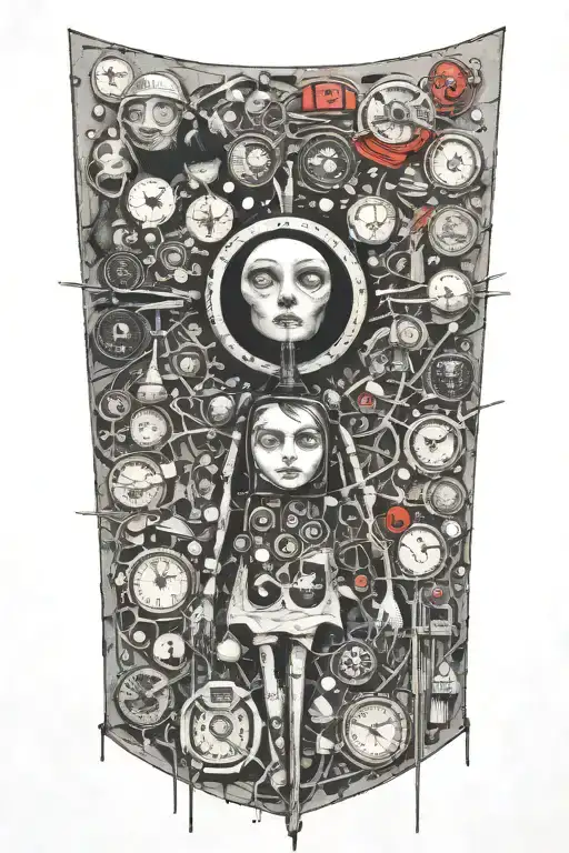 Black Buttons And Needles From The Movie Coraline Sewn Into The Skin