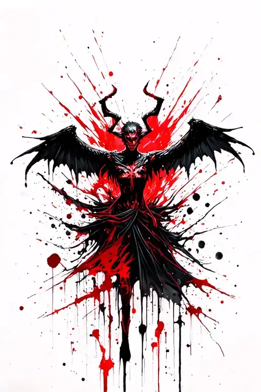 Shadow Demon Wings Spread