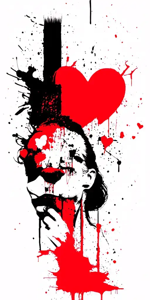 Silhoettes And Brush Strokes Beauty Freedom Love