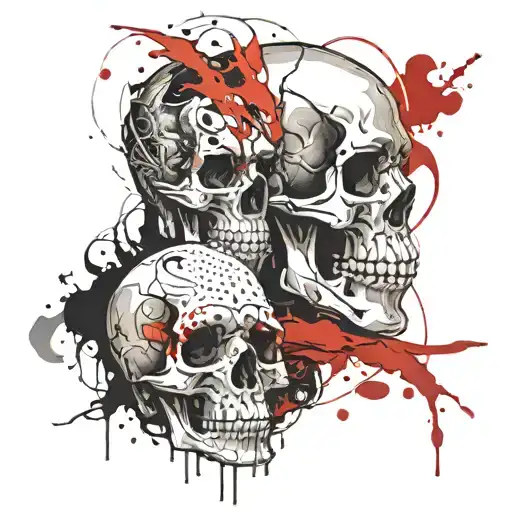 Hour Glass And Skull