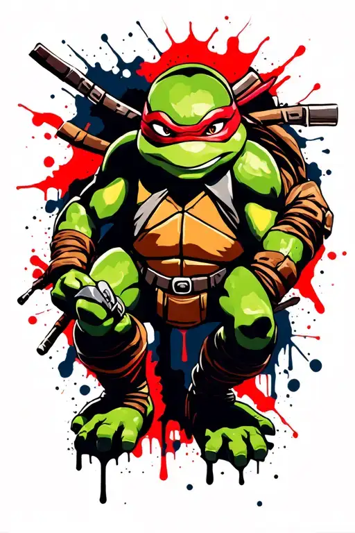 Teenage Mutant Ninja Turtles Geometric Outline Colored Bandanas