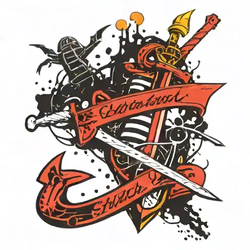 Use The Text Tier One With An Anchor Double Cannons With Sword And Shield And Lightning