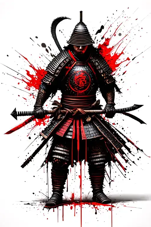 Samurai Warrior Shot By Arrow