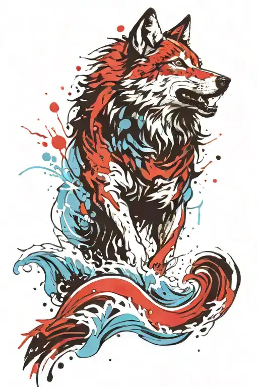 Wolf Blue Ocean Wave