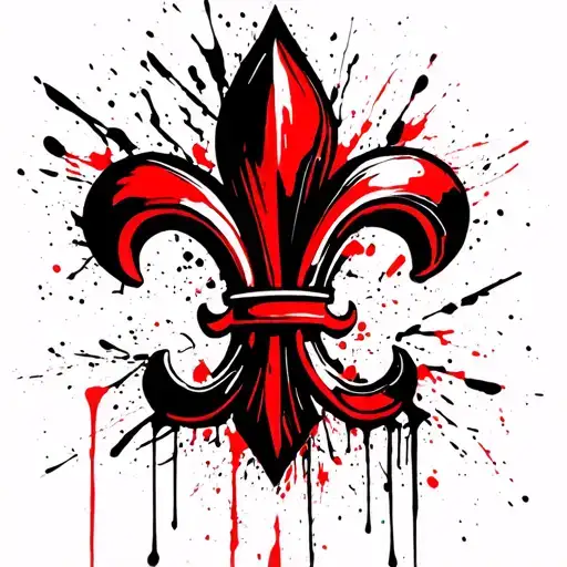 Fleur De Lis Symbol With The Name Patrick