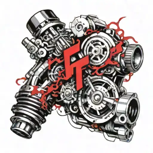 Crankshaft Of A Car Engine Letter F