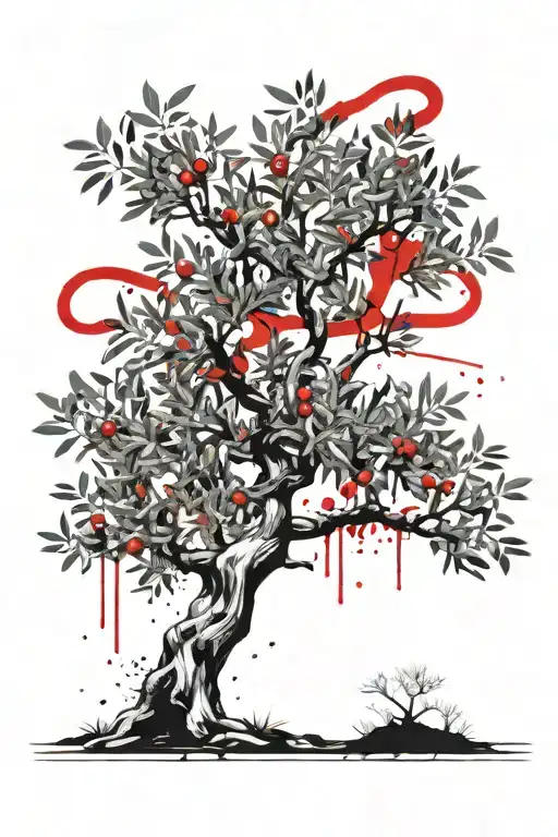 Olive Tree Without Leaves