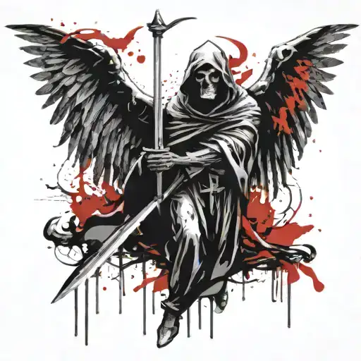 Grim Reaper And A Angel