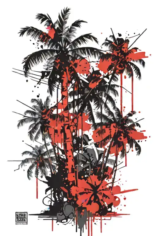 Palm Tree Straight Trunk