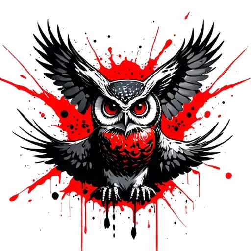 Zombie Owl Flying Towards