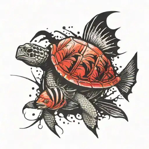 Turtle Zombie Fighting Elephant Fish Snail