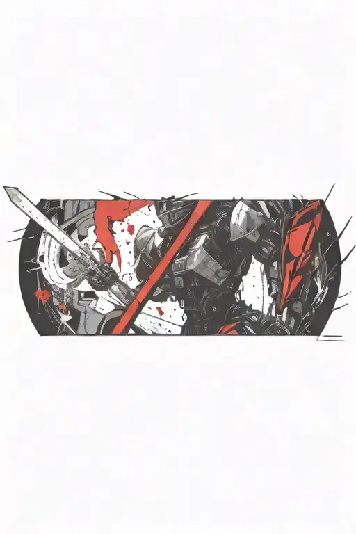 Intricate Mech Warrior Wielding A Sword