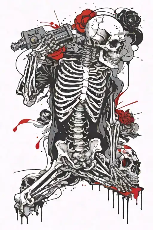 Skeleton Farts On A Lighter