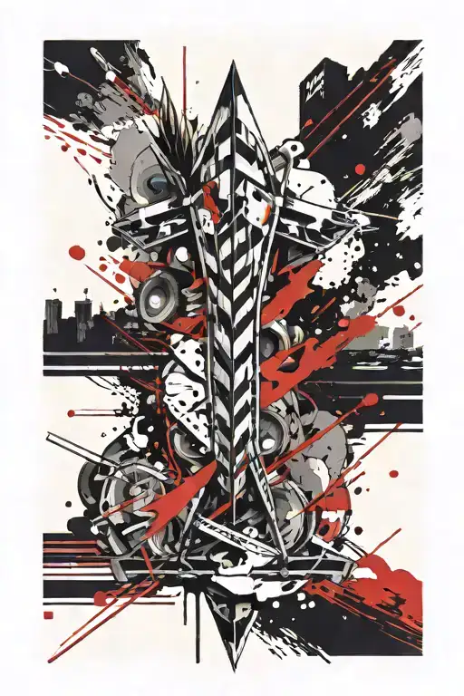 Arrow With Claw Marks Across