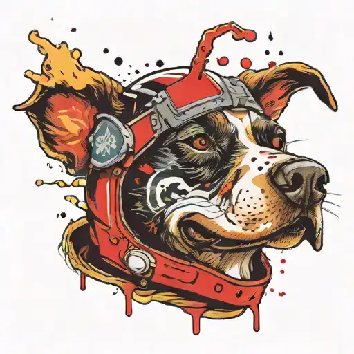 A Dog Wearing A Football Helmet And Holding A Beer Mug