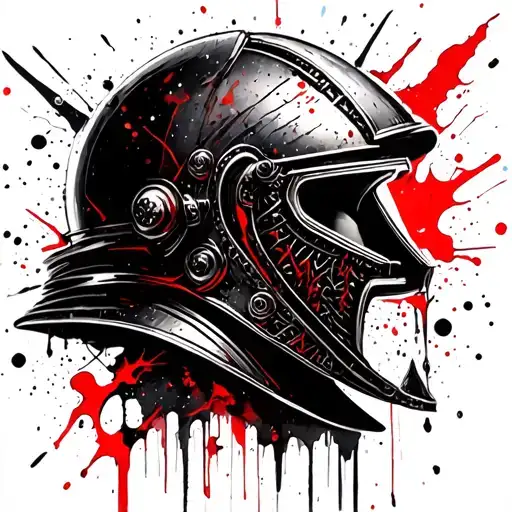 Medieval Knight In Space Helmet