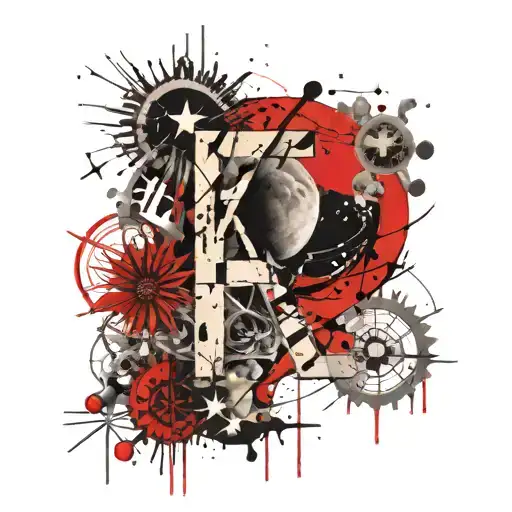 Moon Sun And Letter A