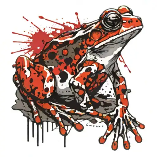 Frog With A Tattoo Design