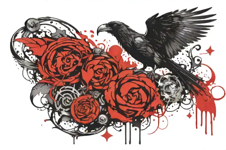 Crow And Dragon On Chest