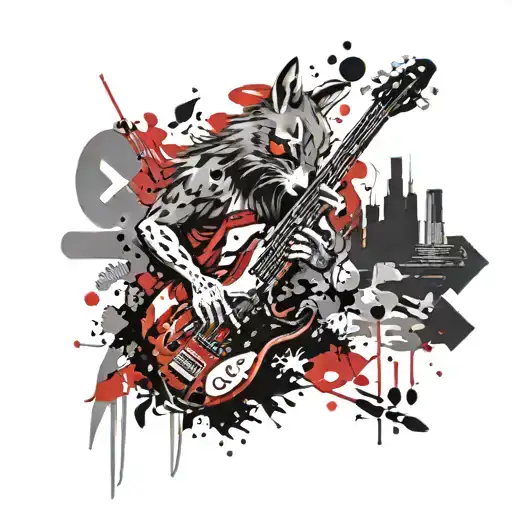 Animal Playing A Bass Guitar