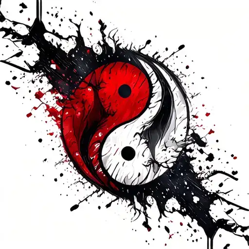 Heaven And Hell Ying Yang Symbol