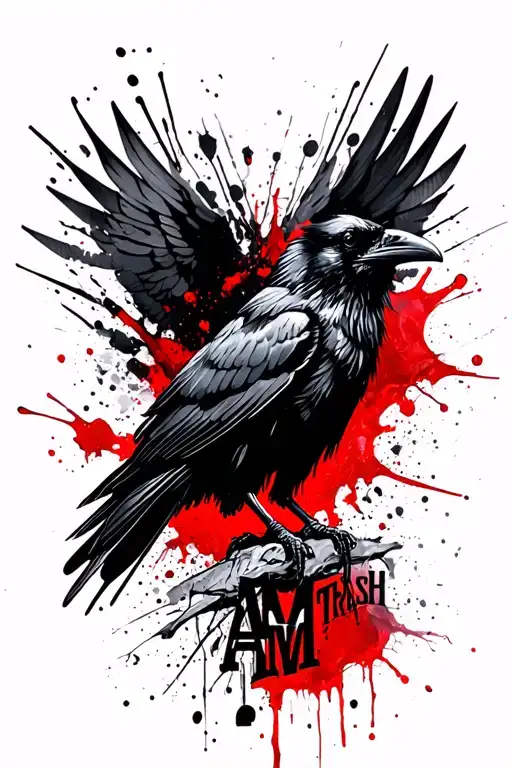 Raven And Initials Am
