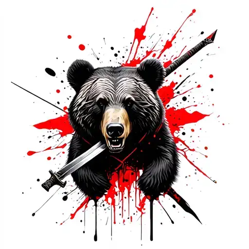 Bear In Speaks With A Sword