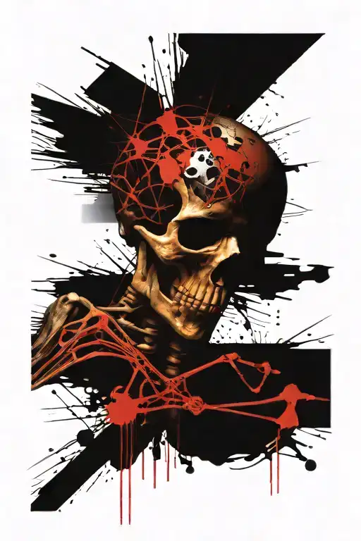 Human Skeleton Fractal Rays To The Universal Mind