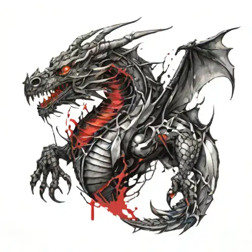 Dragon With Red Eyes