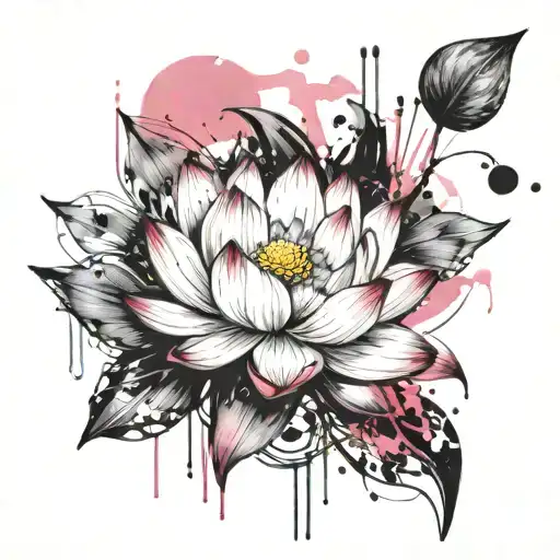 Beautiful Lotus Blossom Colored With Soft Pinks