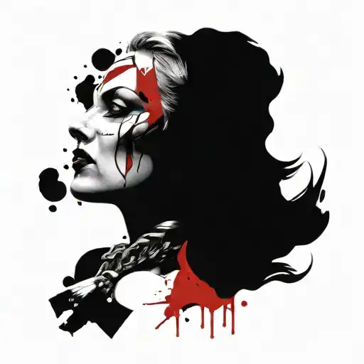 Norse Goddess Hel Sexy Woman Face