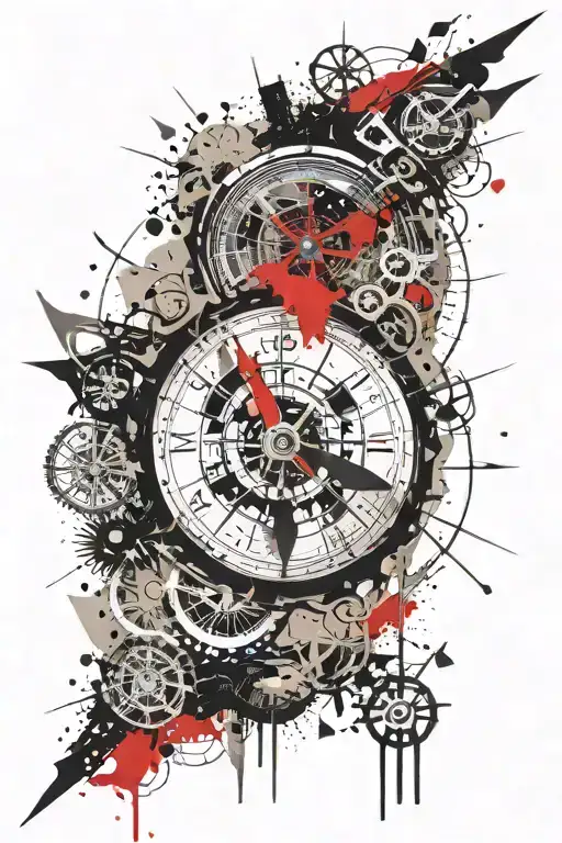 Map Compass Sand Clock